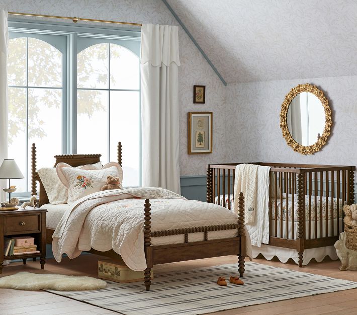 Chris Loves Julia Turned Wood Convertible Crib