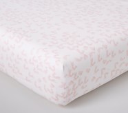WaterColour Bunny Organic Crib Fitted Sheet
