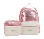 Colby Pink Metallic Sherpa Backpack & Lunch Bundle: Small Backpack & Cold Pack