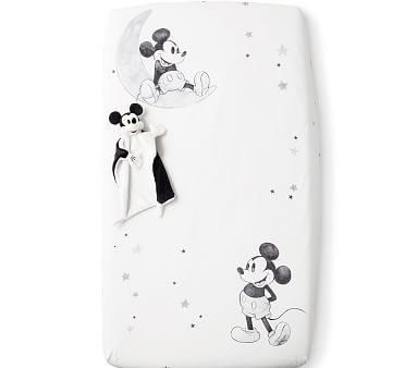 Disney Mickey Mouse Organic Picture Perfect Crib Fitted Sheet, Multi