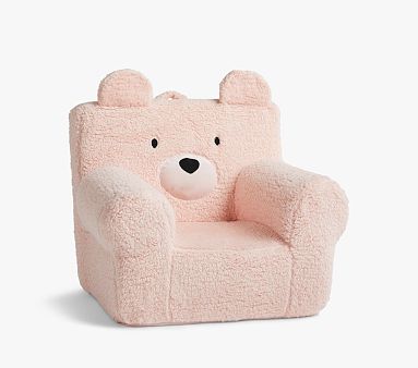Blush Sherpa Bear Anywhere Chair® Slipcover Only
