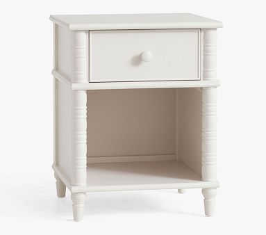 Elsie Nightstand, Simply White, Parcel Delivery