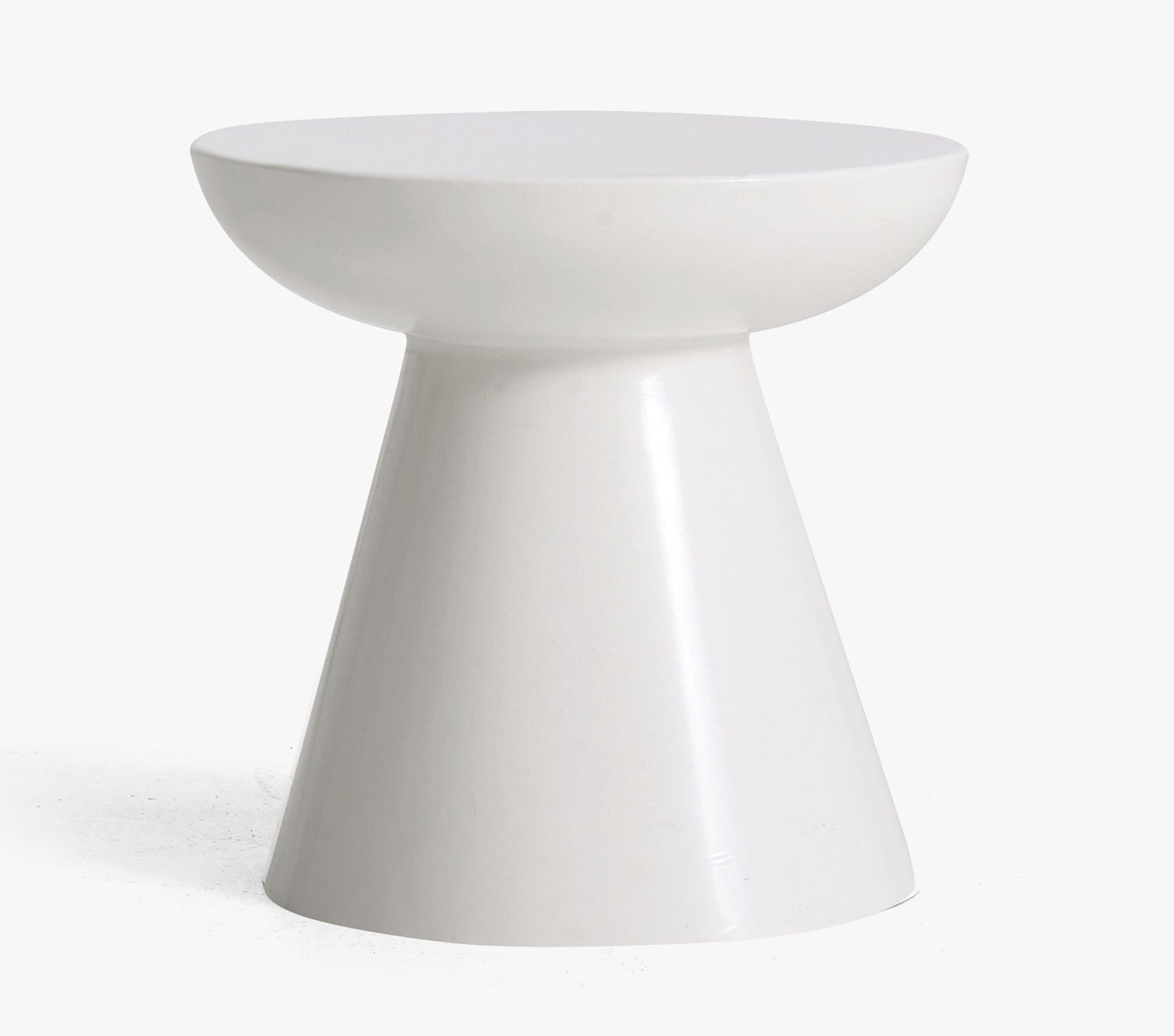 Collins Side Table, Simply White, In-Home Delivery