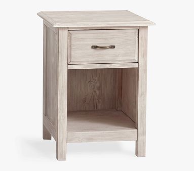 Rory Nightstand, Weathered White, Parcel
