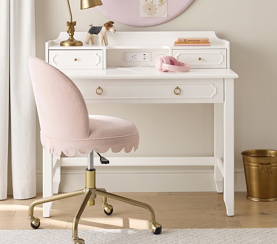 Pottery Barn ホワイト 木製 デスク 引き出し付き ポッタリーバーン Pottery Barn ホワイト 木製 デスク 引き出し付き ポッタリー