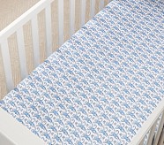Roller Rabbit Monkey Organic Crib Fitted Sheet
