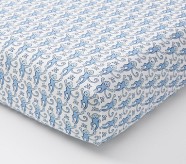 Roller Rabbit Monkey Organic Crib Fitted Sheet