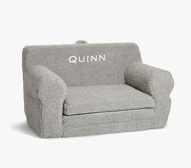 Gray Cozy Sherpa Anywhere Sofa Lounger® Slipcover Only