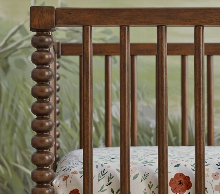 Chris Loves Julia Turned Wood Convertible Crib