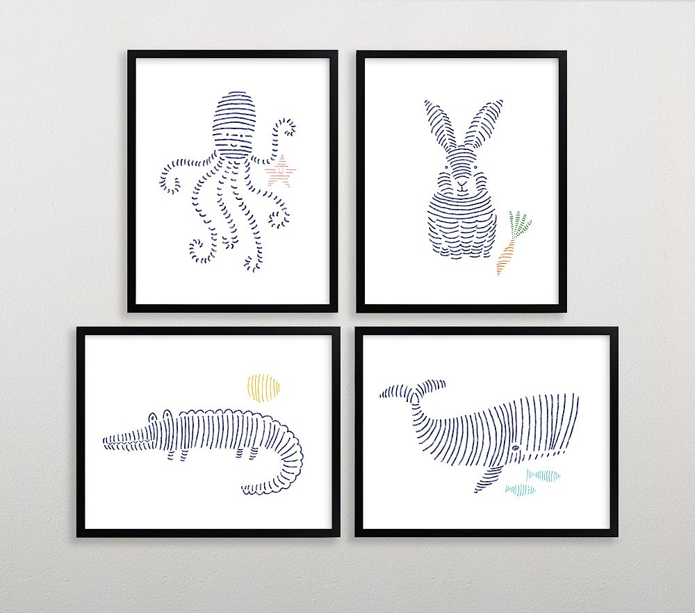 Minted&#174; Lined Animals Framed Art by Jayne Alfieri