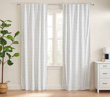 Woven Plaid Blackout Curtain