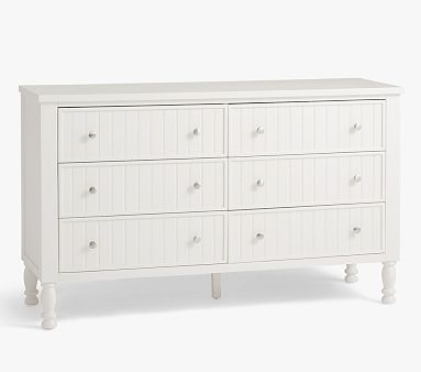 Catalina Beadboard Extra-Wide Dresser, Simply White