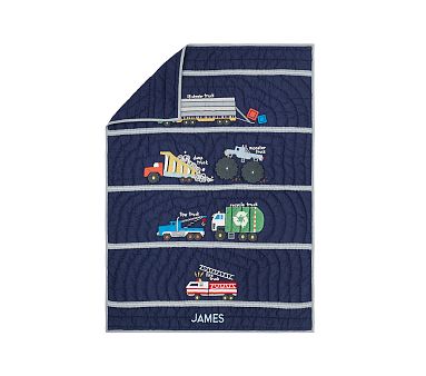 Busy Trucks Toddler Quilt
