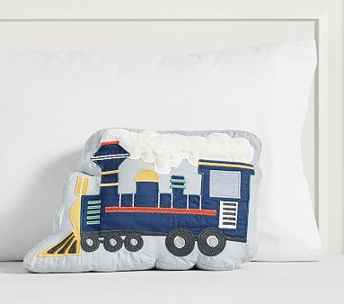 Sound Train Pillow, Shaped, Multi