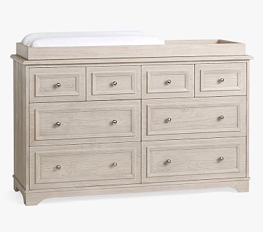Fillmore Extra-Wide Dresser & Topper Set, Weathered White, In-Home Delivery