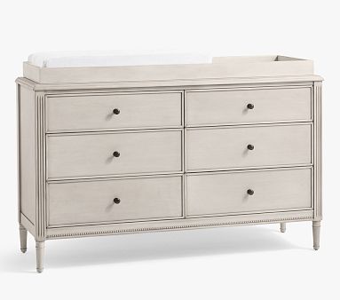 Harlow Extra-Wide Dresser & Topper Set, Antique Grey, In-Home Delivery