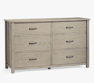 Camp Extra-Wide Dresser, Stone Grey
