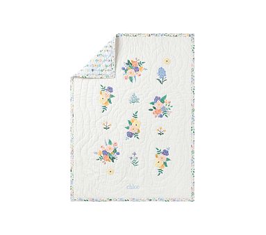 国内発*Pottery Barn × Rifle Paper ベビーキルト ブランケット Rifle Paper Co. Garden Party Forest Baby Quilt | Pottery