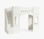 Castle Single Loft Bed, French White, In-Home Delivery