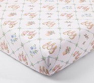 Peter Rabbit™ Flopsy™ Lattice Organic Crib Fitted Sheet