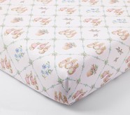 Peter Rabbit™ Flopsy™ Lattice Organic Crib Fitted Sheet