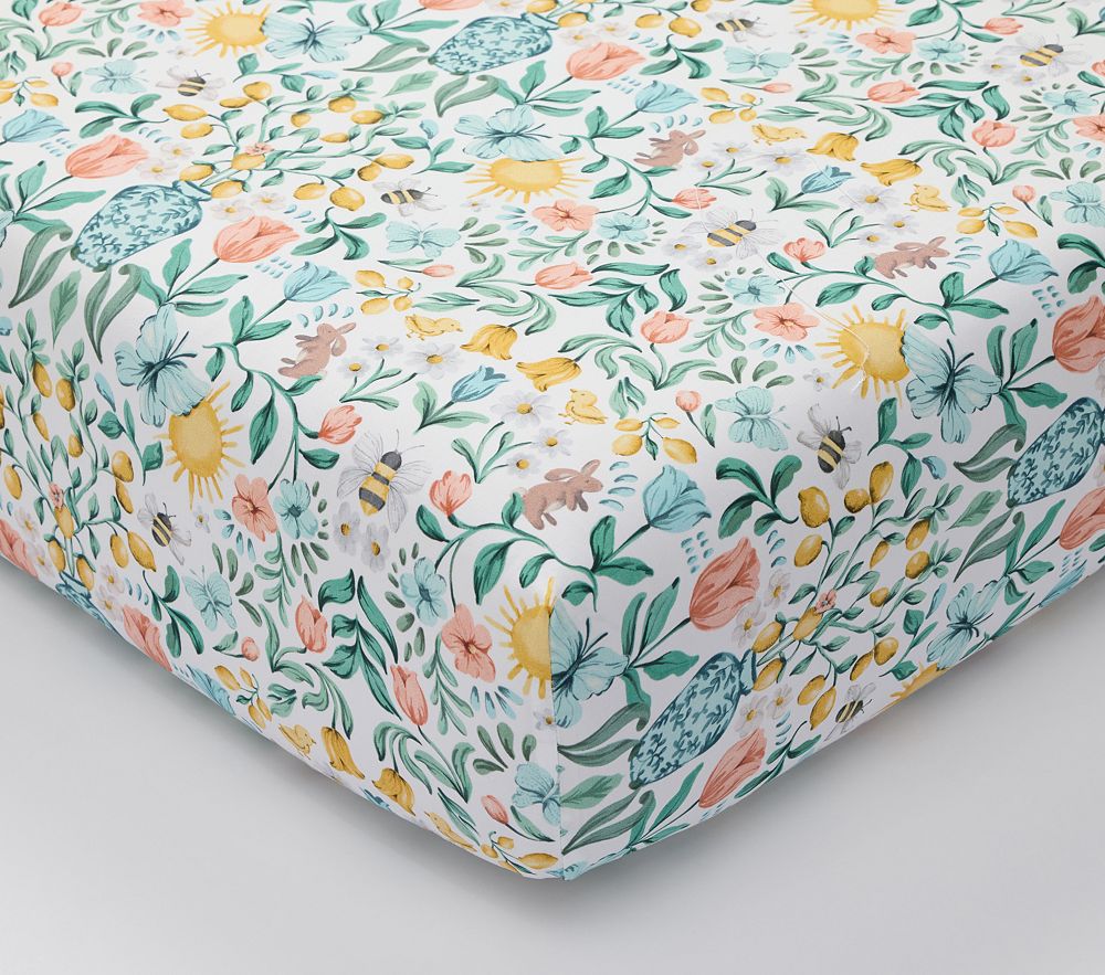 Blair Bunny Organic Crib Fitted Sheet