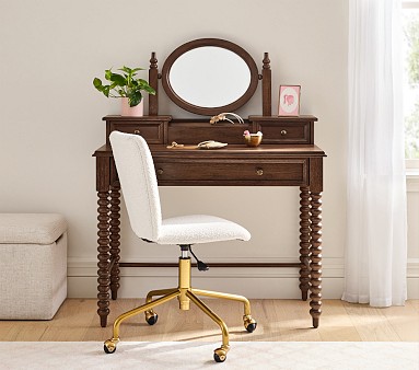 Chris Loves Julia Turned Wood Vanity Desk (40")