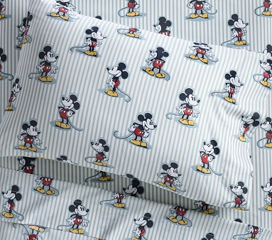 Disney Home x Sanderson Mickey Mouse Stripe Organic Toddler Sheet Set