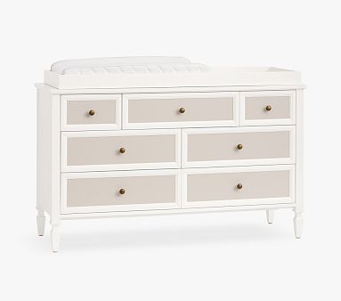 Pilar Extra-Wide Dresser & Topper, Simply White/Oat, In-Home Delivery