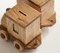 Wooden Train Personalized Coin Bank