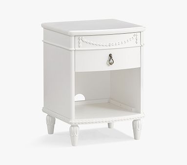 Adeline Nightstand, Simply White, Parcel Delivery