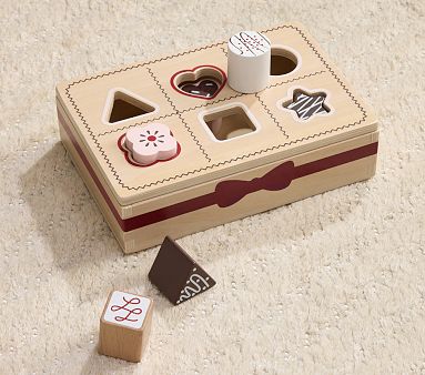 Wooden Valentine's Chocolates Shape Sorter 