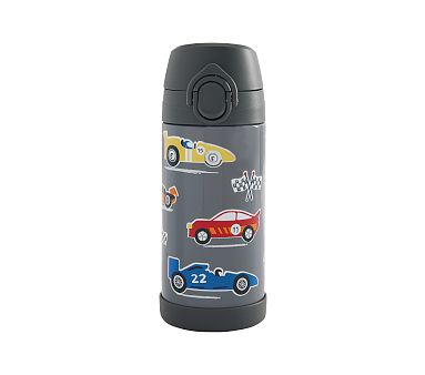 Glow-in-the-Dark Race Cars Mackenzie 12oz Water Bottle