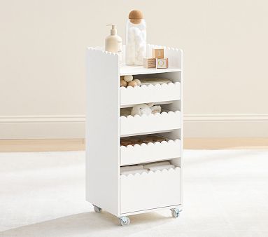Penny Rolling Cart, Simply White