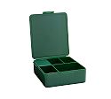 Square All-in-one Recycled Kids Bento Box, Green