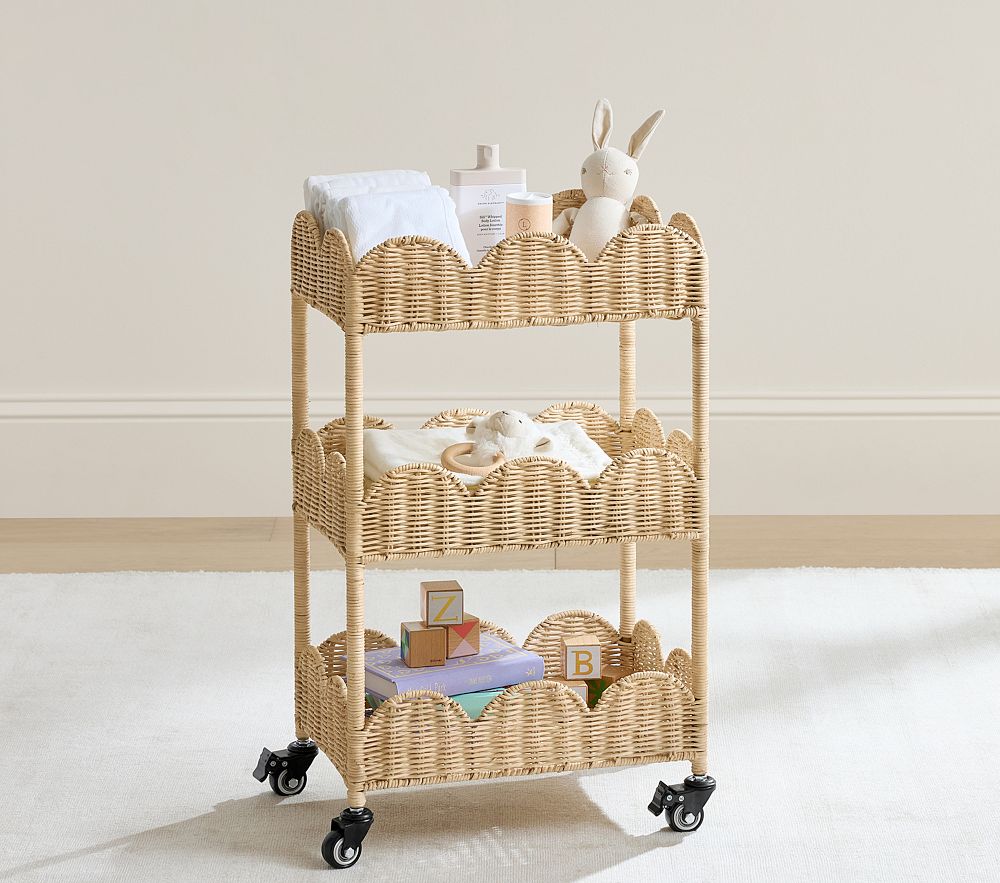 Palmer Scallop Tiered Storage Cart