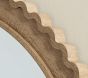 Round Wood Wavy Trim Mirror (30&quot;)