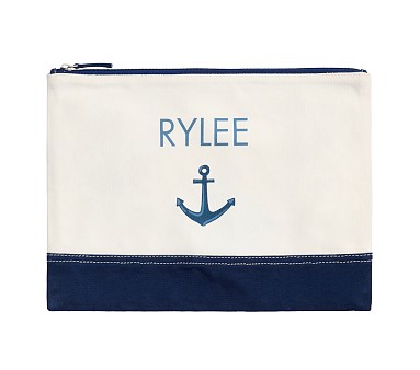 Navy Canvas Customizable Wet Dry Bag