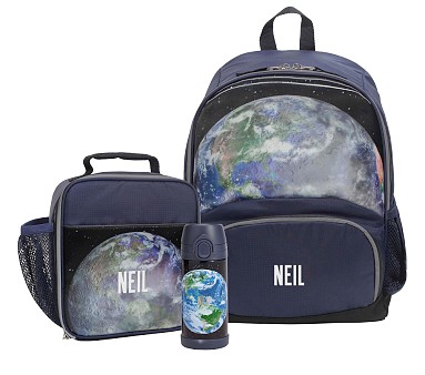 Mackenzie Earth & Moon Holographic Backpack & Lunch Bundle, Set of 3