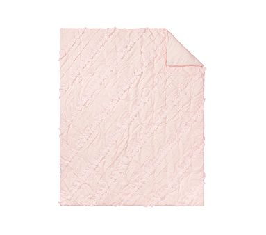 Eyelet Comforter, Single, Blush