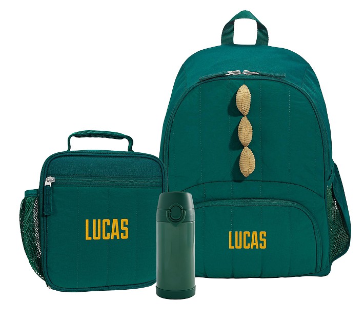 Mackenzie Green Quilted Dino Backpack & Lunch Bundle, Set of 3