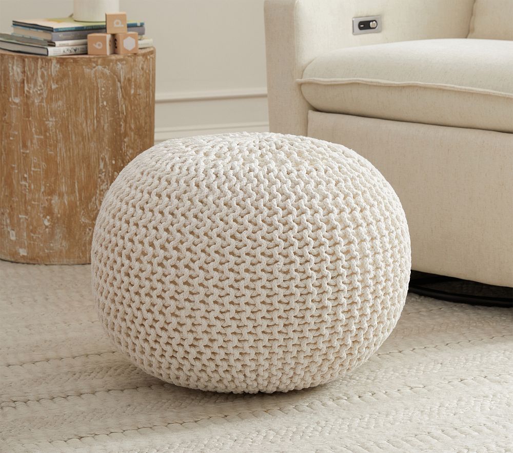 Knit Pouf Ottoman Pottery Barn Kids