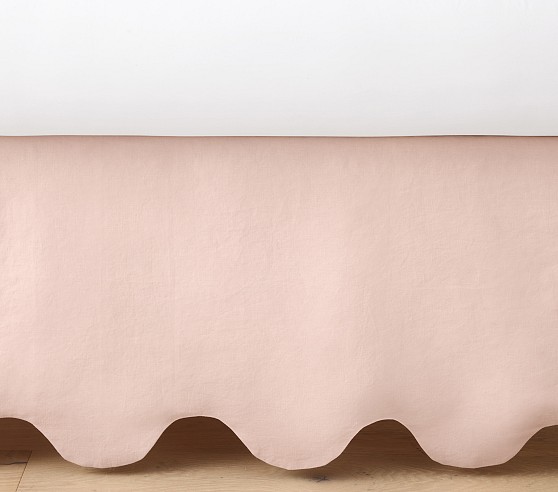 European Linen Bow Crib Skirt