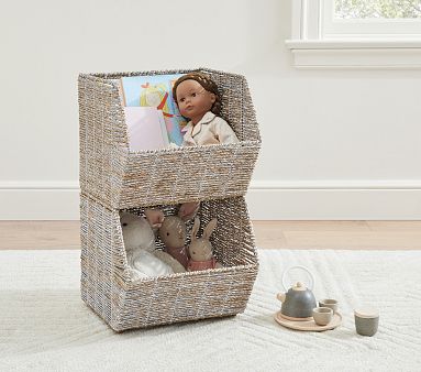 Silver Rope Stackable Bins