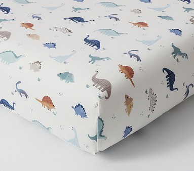 Dillon Dino Organic Crib Fitted Sheet