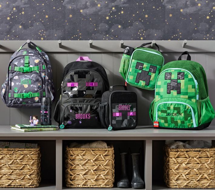 minecraft bookbag and lunch box