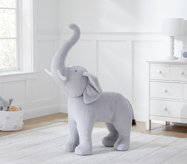 Jumbo Elephant Plush Cuddly Charming Toy Pottery Barn Kids
