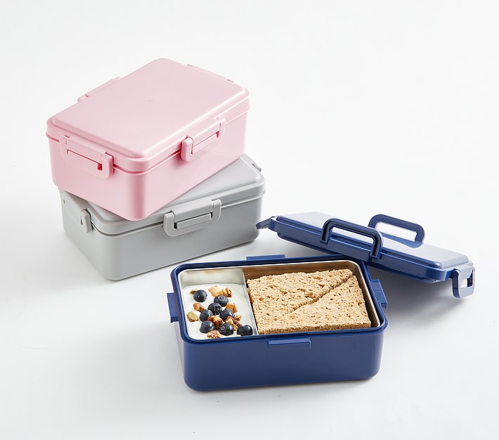 Contenitore Pasti Everusely Per Bambini - Acciaio Inox 1.1L 3 Scomparti, Tenuta Stagna, Colore Lavanda Lunch Box Bento - 4