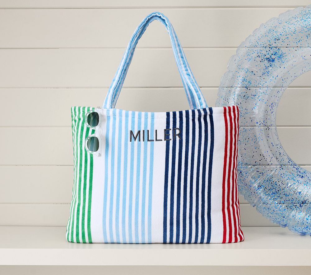 Striped Family Beach Convertible Tote/Towel
