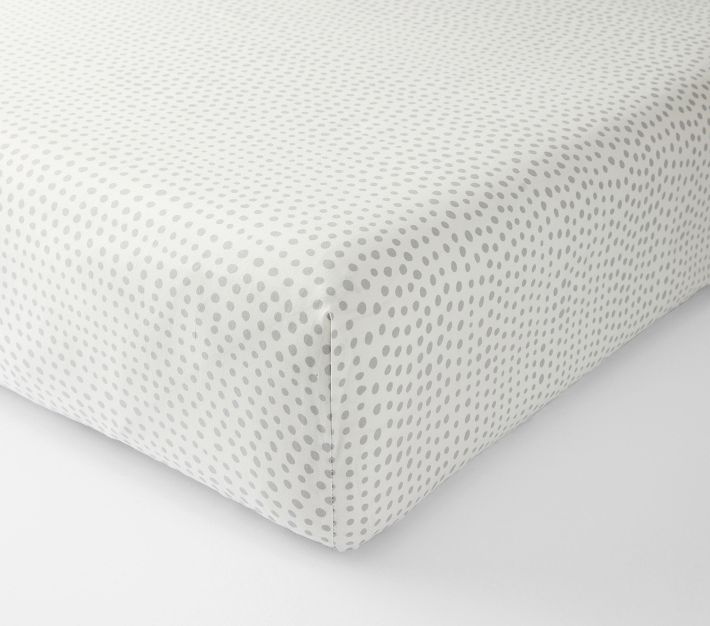 Organic Blush Falling Dot Modern Crib Sheet Pottery Barn Kids